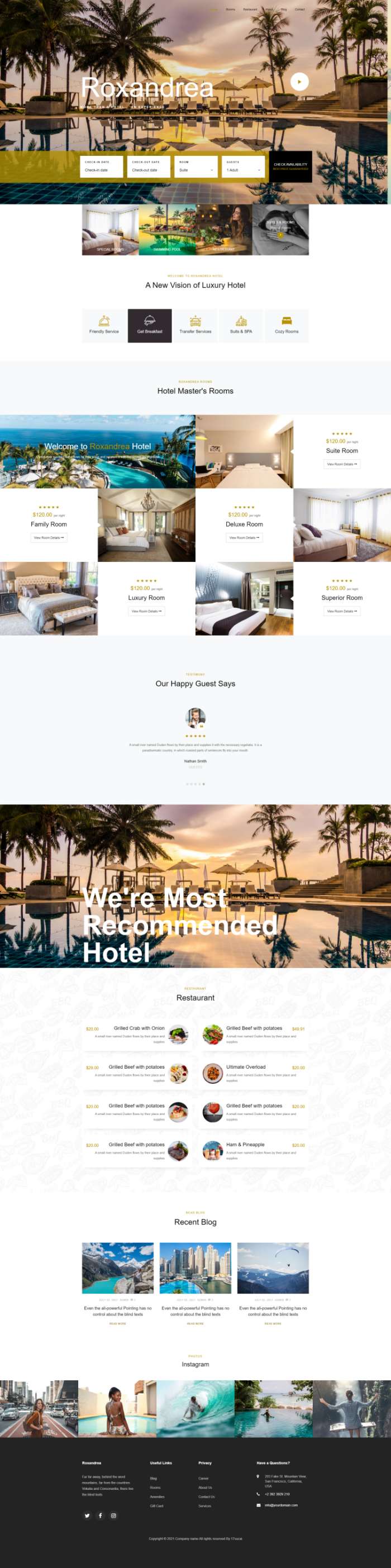 网页制作代码，大气旅游酒店网页视觉设计