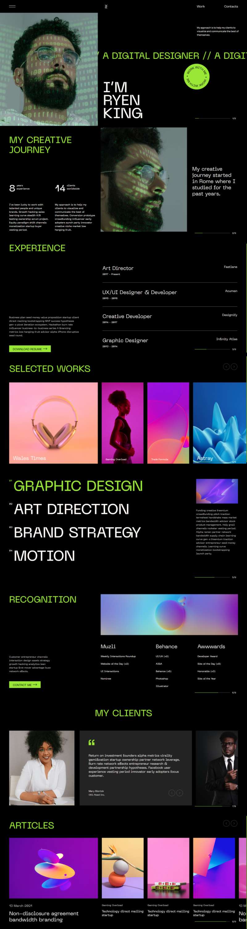 个人网站的设计与实现，全屏设计师个人网页设计