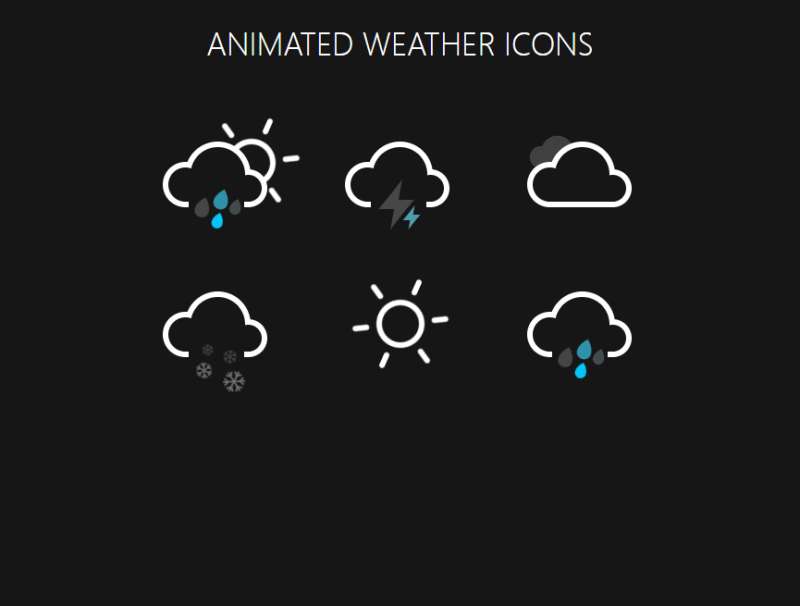 天气动画gif免费下载，图标天气动画制作素材