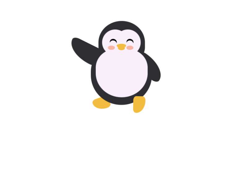 企鹅动态图片表情包设计，css循环播放动画素材