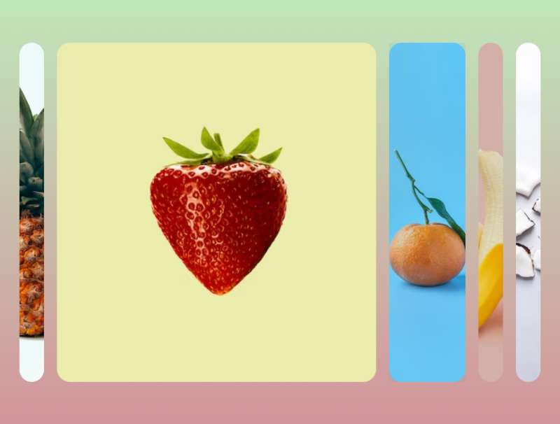 手风琴动画效果html，弹性的水果图片素材