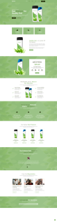 网页设计代码模板必备，绿色洗护产品展示网页模板