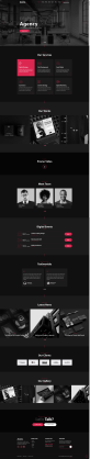 网站制作设计，黑色工作室网页模板