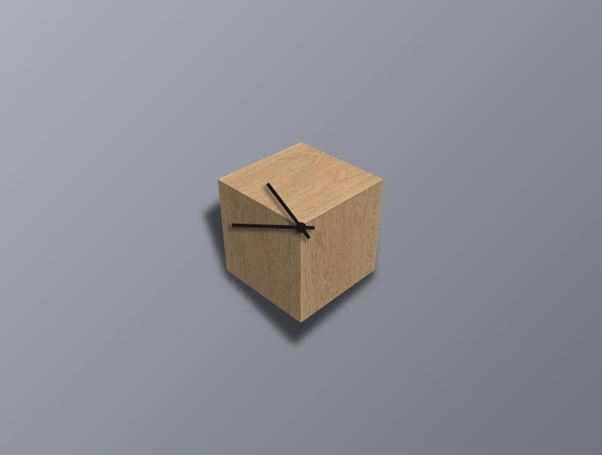 木制鐘表制作，時(shí)鐘實(shí)時(shí)顯示器素材