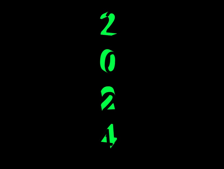 數字動態設計，2024新年文字素材下載