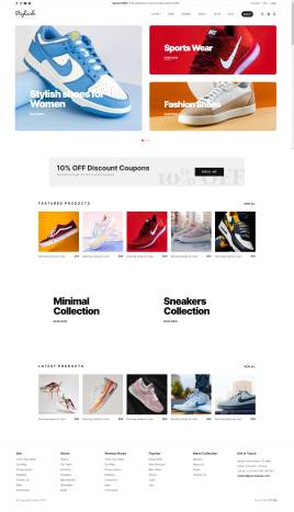 网站源码复制，鞋类网页设计模板