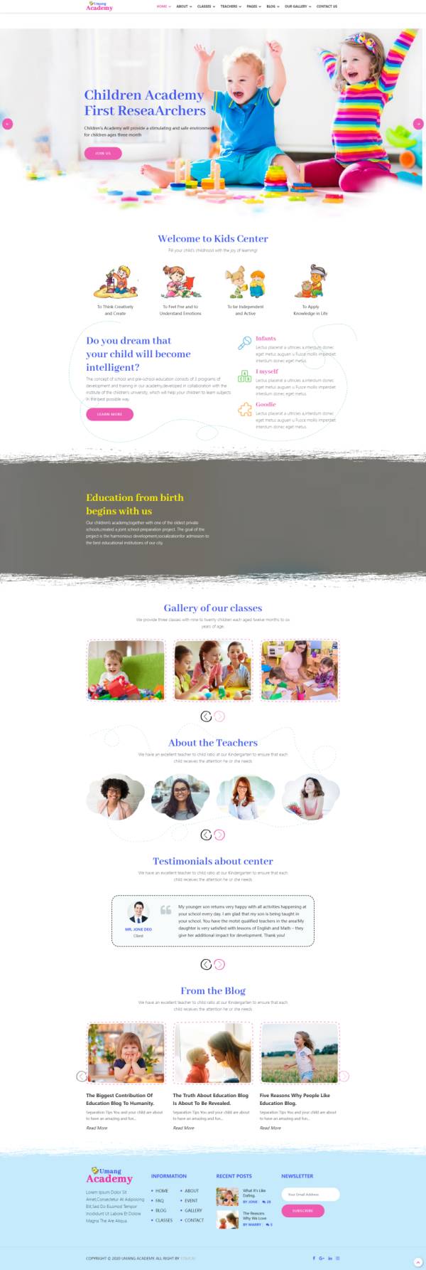 网页制作与设计，儿童教育网站设计模板