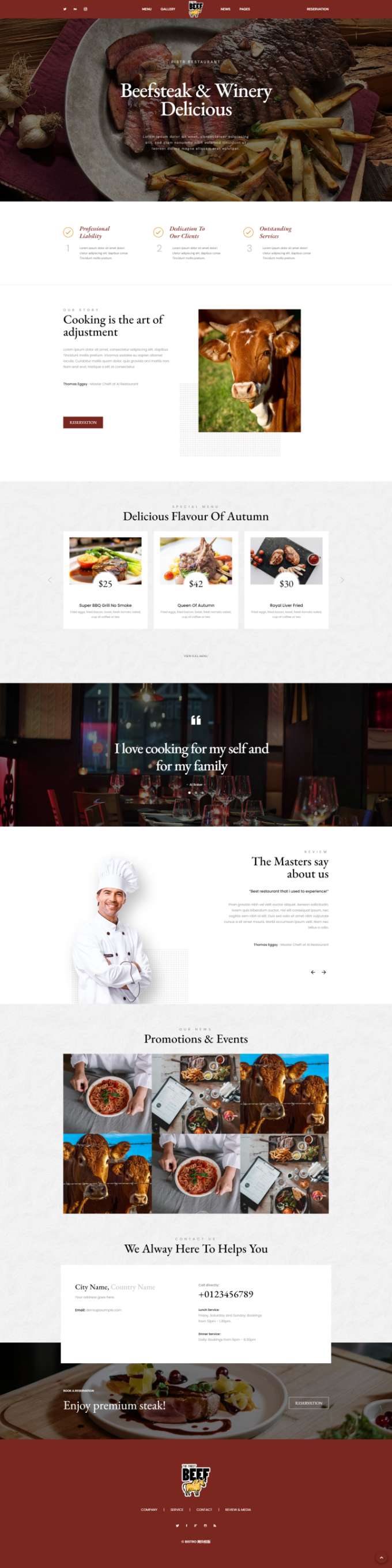 网页制作代码，西餐厅网页设计模板