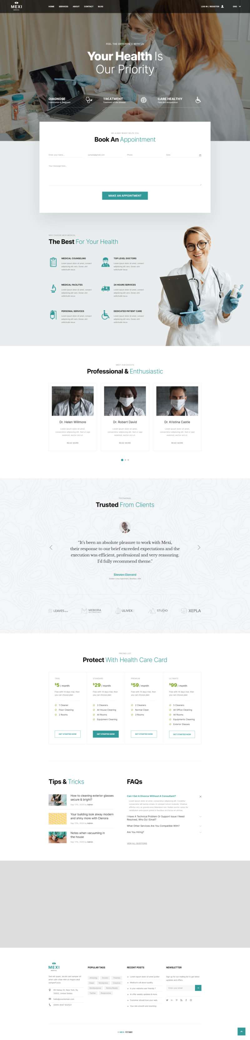 网页设计制作网站代码，健康体检网页制作模板