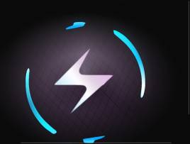 闪电logo设计,旋转器动图素材