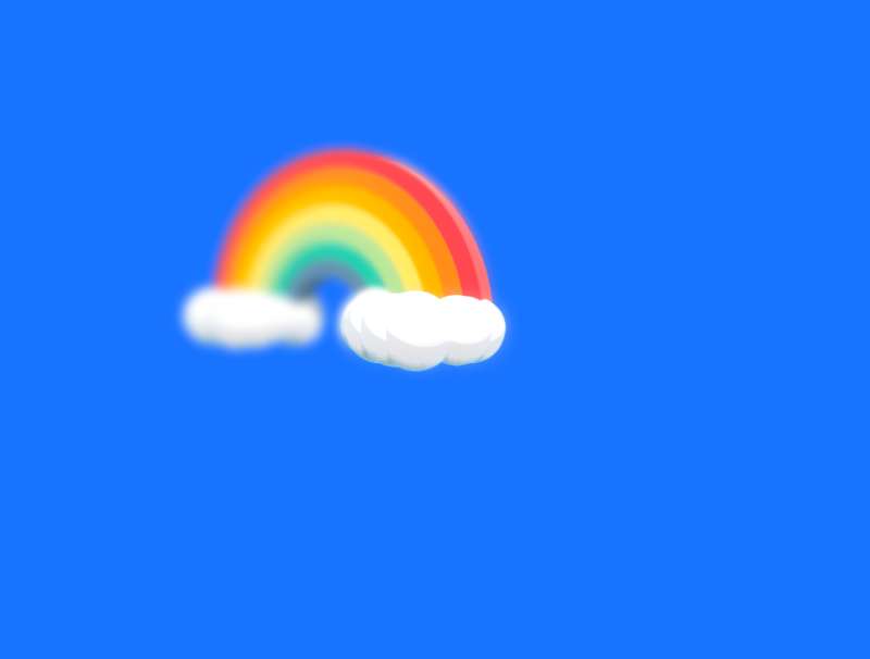 彩虹动态表情包必备，云朵插画设计素材