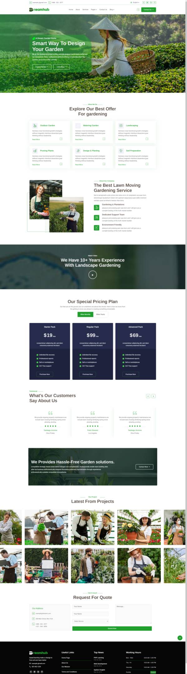 公司网站设计，绿色茶园宣传网页模板
