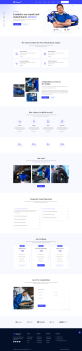 网页设计与制作，蓝色养车服务网页设计模板