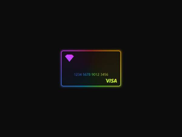 炫酷创意信用卡css过滤动画设计