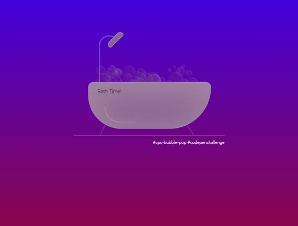 可爱泡泡创意浴缸动画设计gif下载