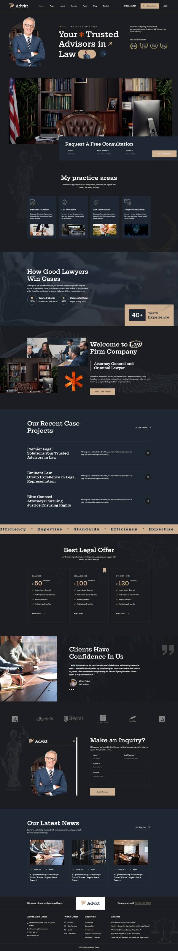 专业法律律师咨询服务网官方网站模板