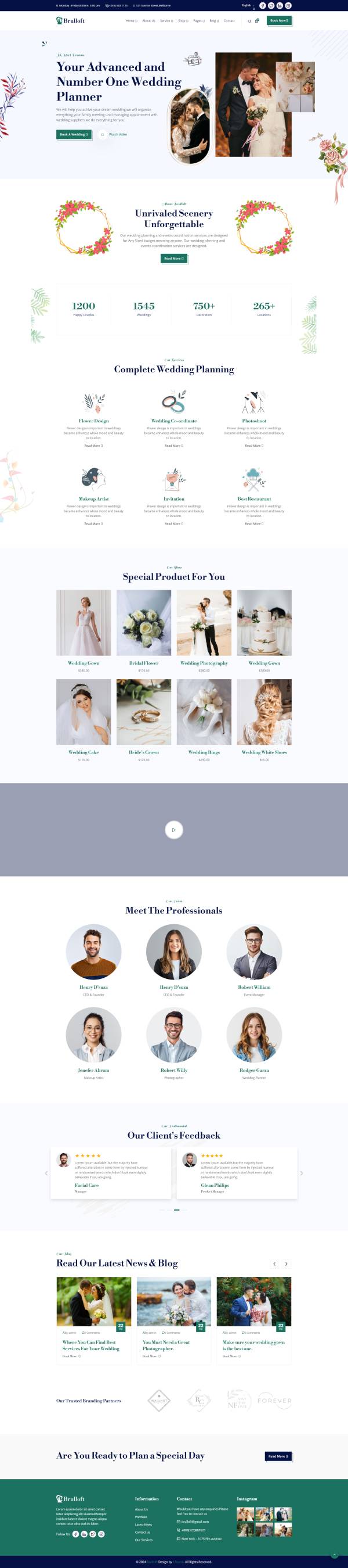 摄影策划婚纱网页设计模板下载