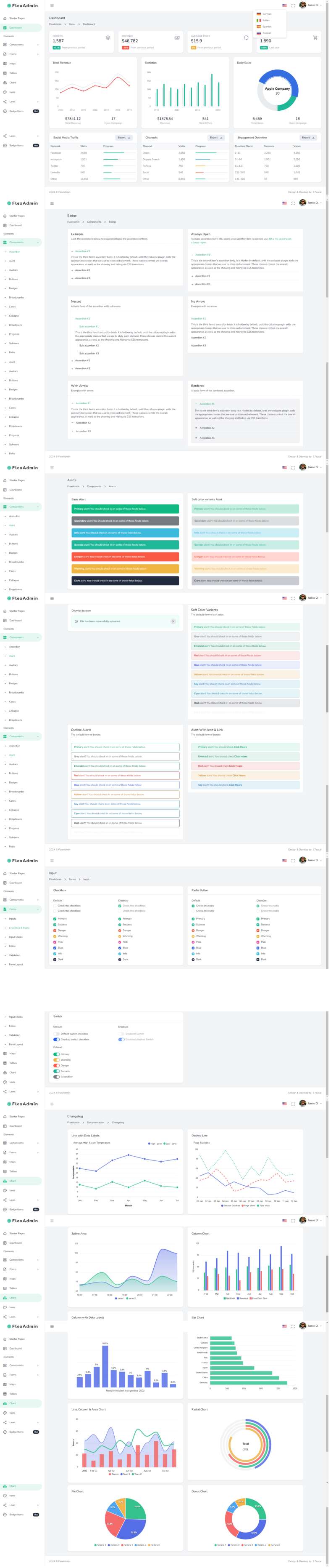 实用管理门户网站tailwindcss模板