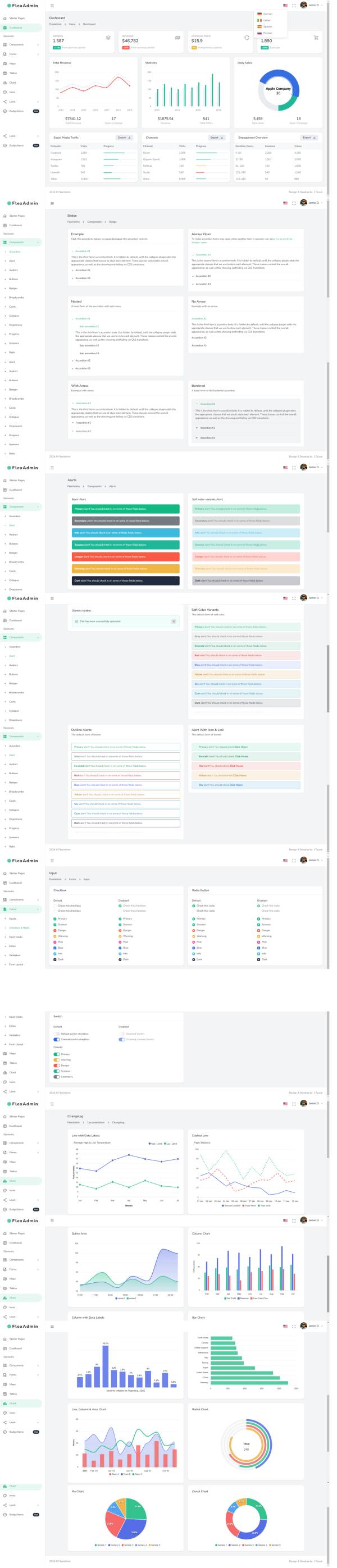 实用管理门户网站tailwindcss模板