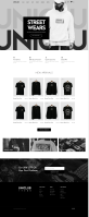 黑白服饰销售商城类网站网页的设计与制作模板
