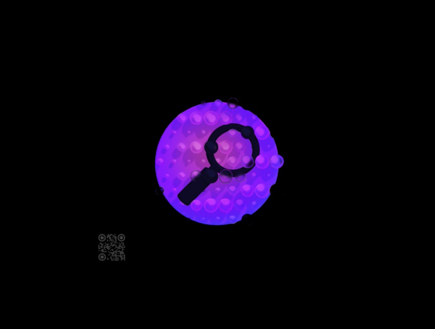 紫色泡沫搜索圖標logo設計