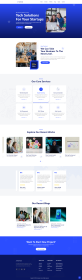 蓝色中小型科技公司企业官网网页设计案例