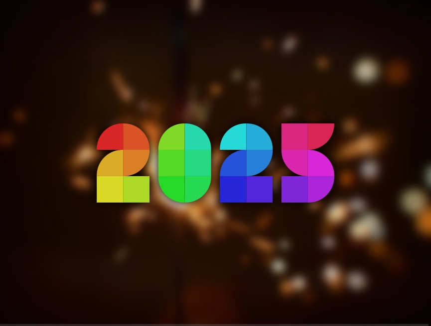 平面数字2025新年艺术动态图下载