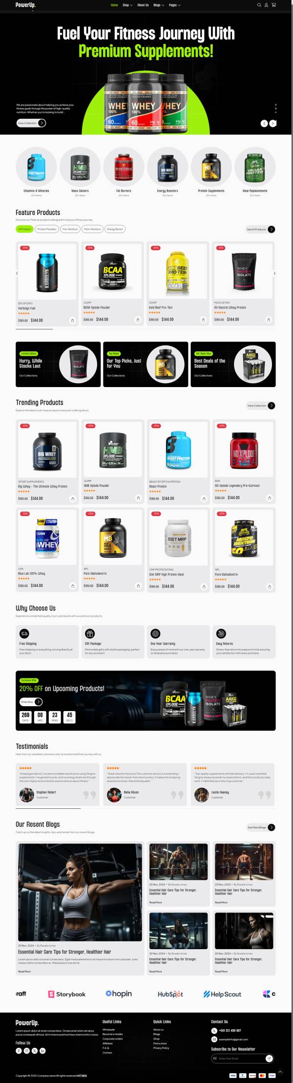 黑炫保健品html5商城网站网页模板