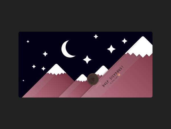 卡通山景滑块切换效果素材必备