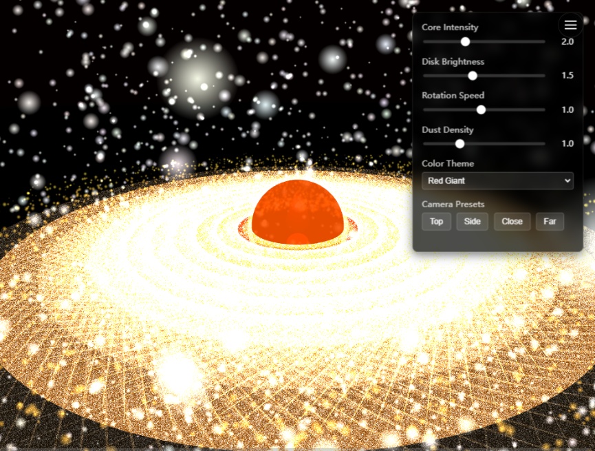 炫酷交互星系3d模型視覺設(shè)計(jì)