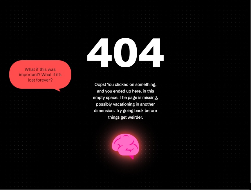 404恐慌錯誤動畫頁面設計