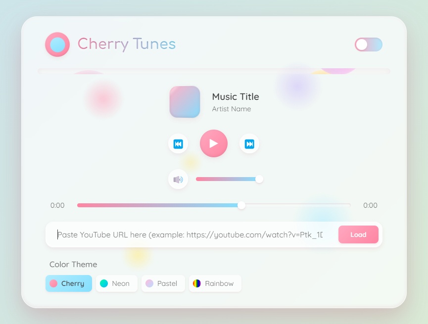 主題音樂按鈕組件代碼素材