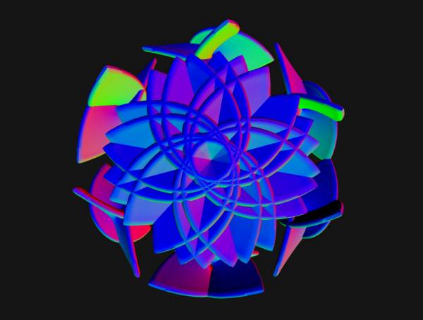 炫酷旋转3d花瓣环绕动态图片素材