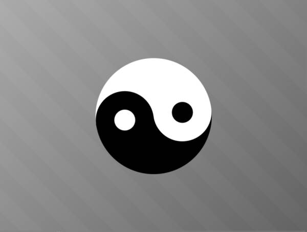 八卦黑白阴阳动态平衡素材