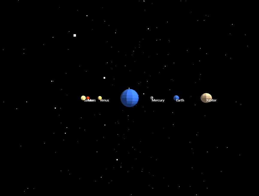 太阳系球体旋转动画3D全景素材