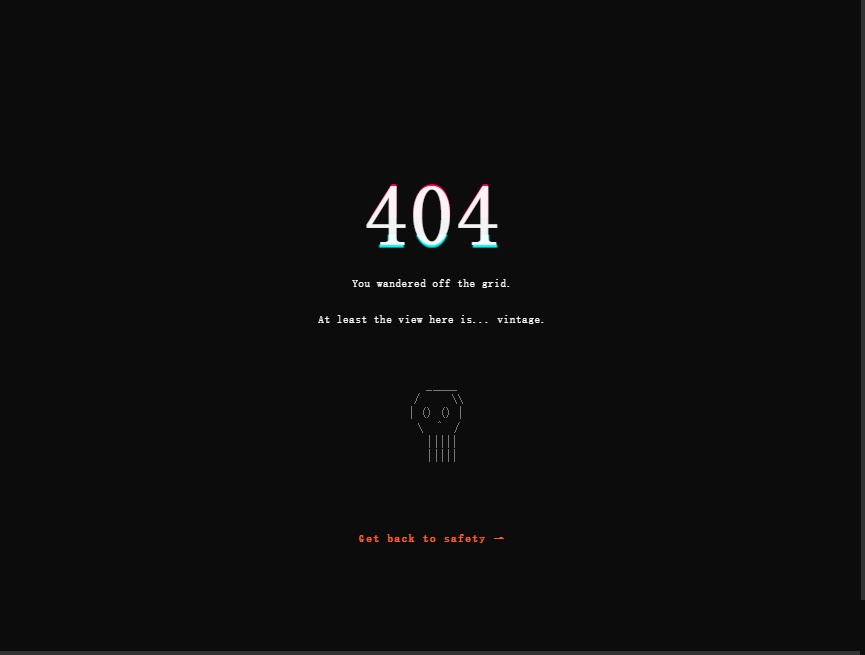 黑酷404動畫錯誤頁面設(shè)計