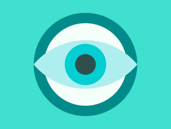 綠松石眼睛圖標插畫圖片