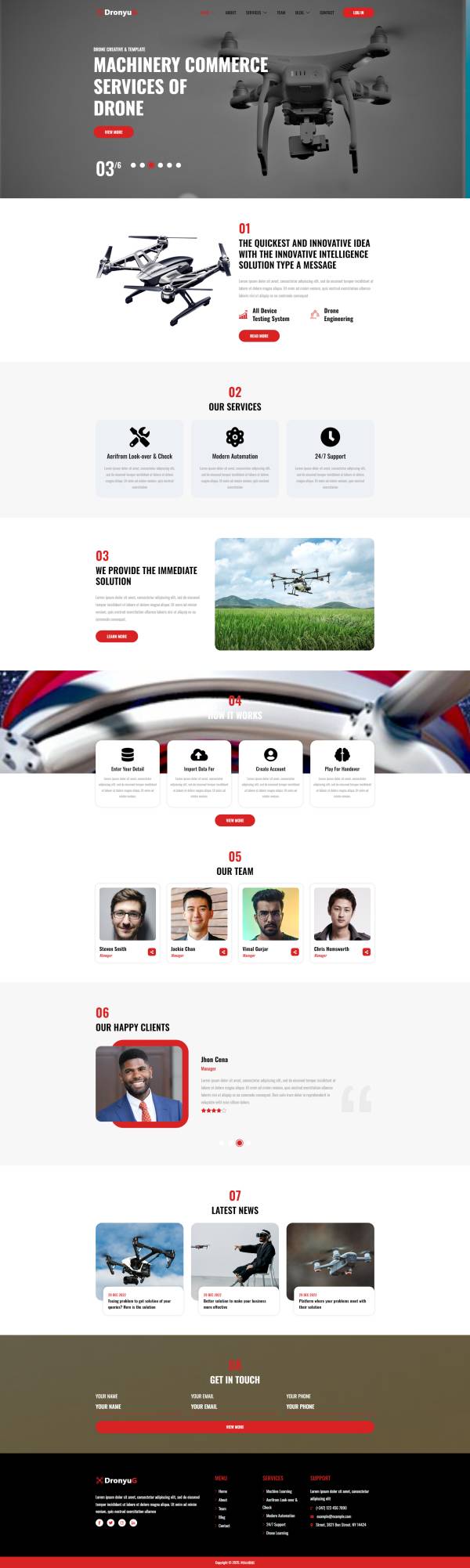 無(wú)人機(jī)官方網(wǎng)站網(wǎng)頁(yè)設(shè)計(jì)HTML模板