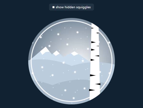 獨特冬天圖標下雪動畫制作設計