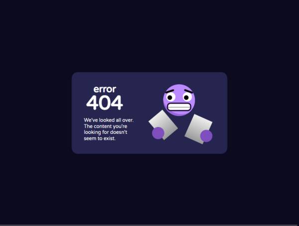紫色错误404动画插图