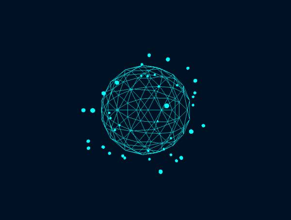 神秘粒子动态球体gif图片素材