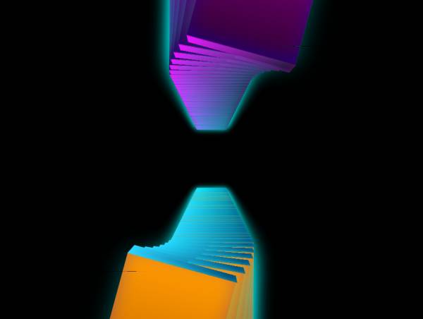 漸變幾何對(duì)稱圖形創(chuàng)意畫切換燈效模板