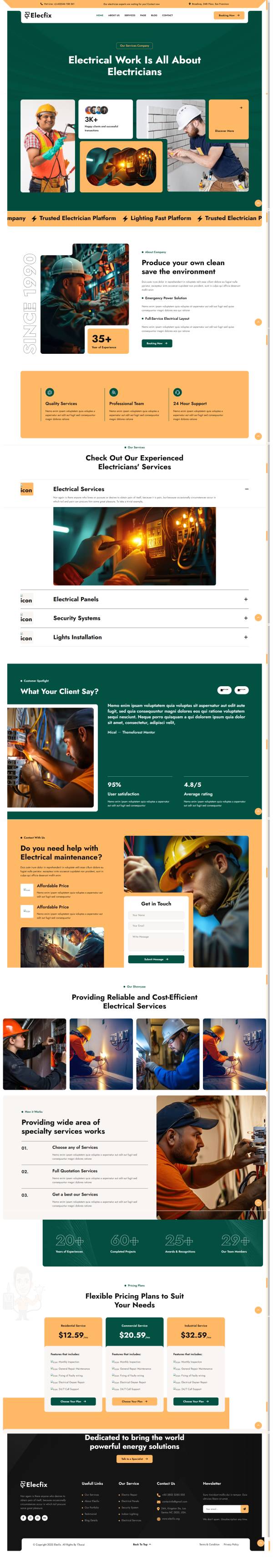 電工電力服務公司網站官網模板