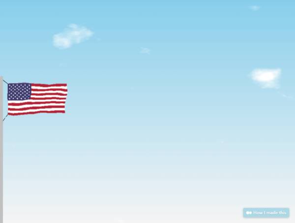 逼真旗幟動(dòng)態(tài)制作模板素材