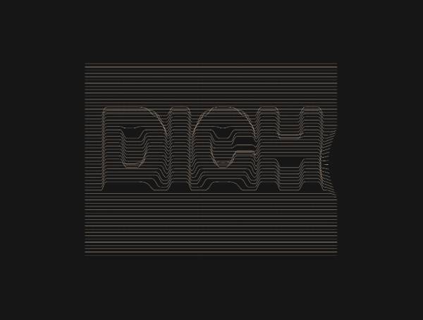 扭曲线条文字logo文字设计素材