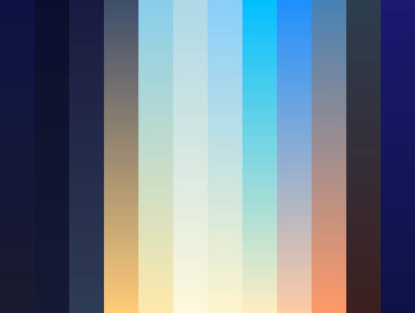 晝夜天空色彩調色漸變圖片素材必備