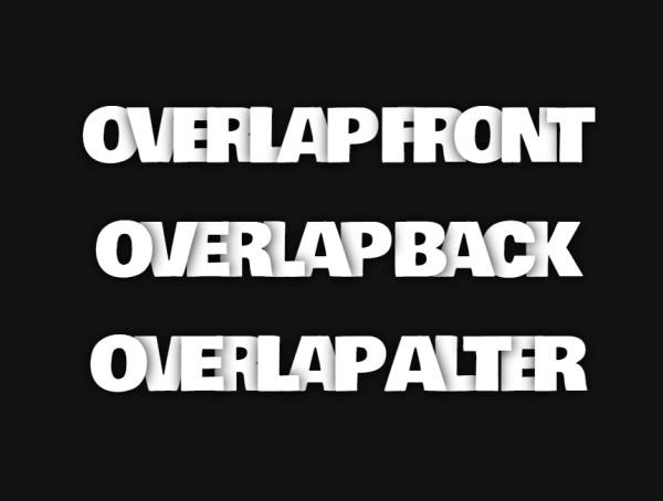 白色文字字母重疊設計代碼下載
