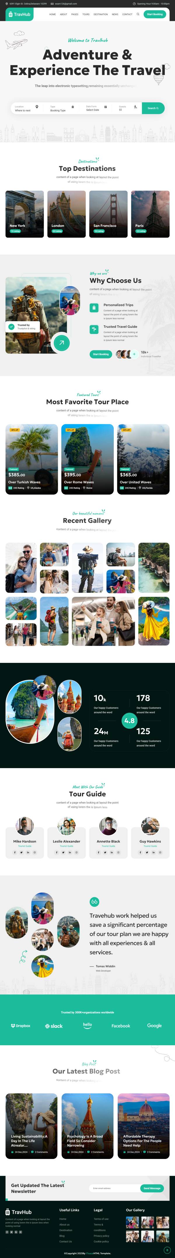 旅行定制平臺(tái)博客網(wǎng)站模板