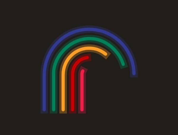 彩虹彩色線條畫生成器模板