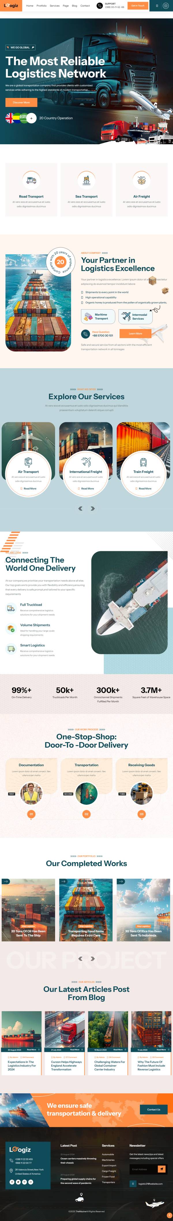 貨運物流配貨物流網站官網模板